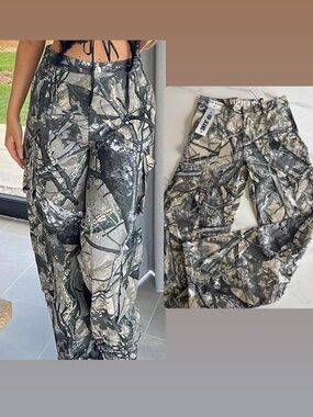 VIP jeans Cargo Pants camouflage military sz 27 NWT